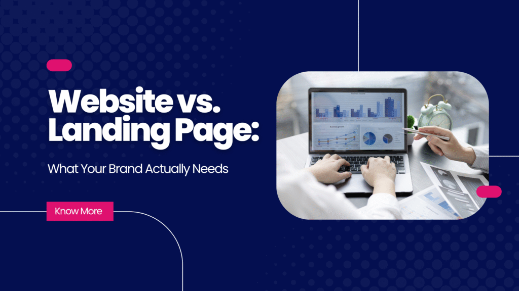 website and landing page